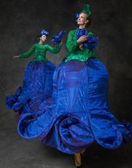 Blue Belles - Flower Stilt Walkers - Walkabout Entertainers