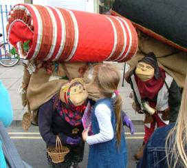 Flying Buttresses - Elderly Puppetry Couple of Miniature Proportions - Walkabout Entertainers