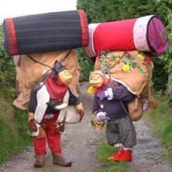 Flying Buttresses - Elderly Puppetry Couple of Miniature Proportions - Walkabout Entertainers