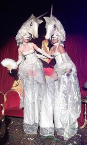 Virtigo Stilts Unicorn - Stilt Walking Unicorns - Stilt Walkers Walkabout Entert